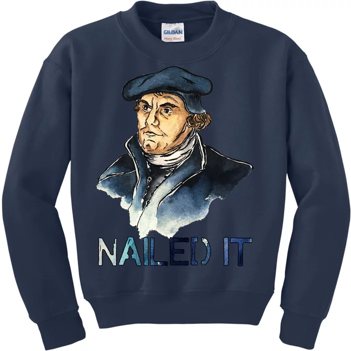 Martin Luther Nailed It Paint Stroke Kids Sweatshirt