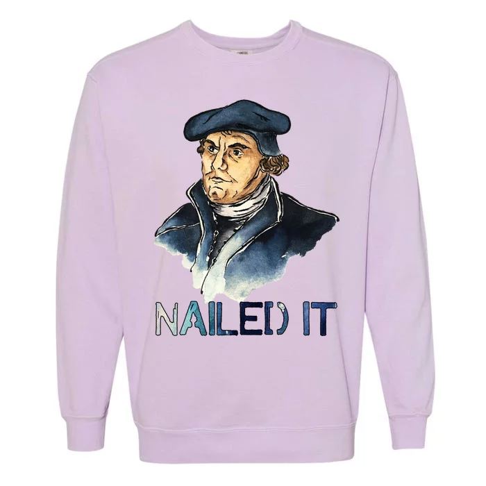 Martin Luther Nailed It Paint Stroke Garment-Dyed Sweatshirt