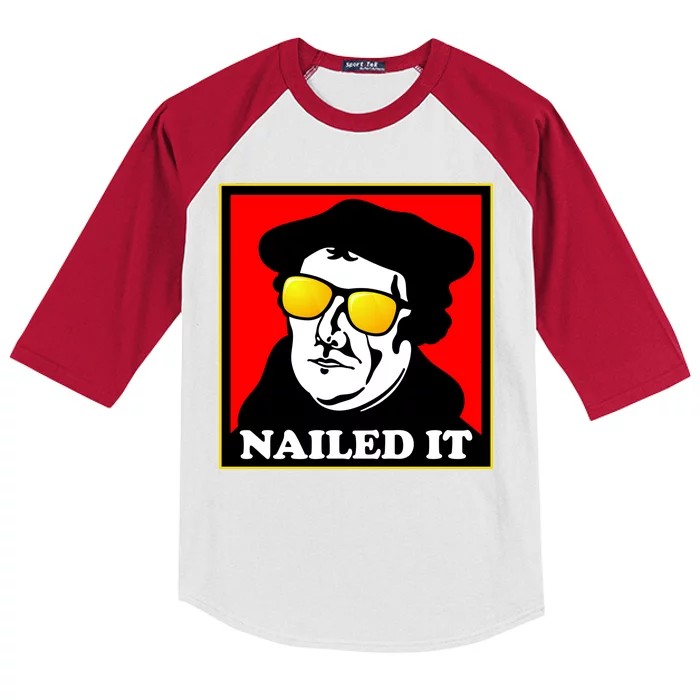 Martin Luther Nailed It Shades Kids Colorblock Raglan Jersey