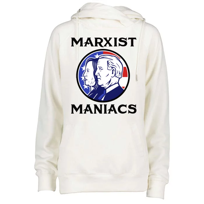 Marxist Maniacs Pro Trump Conservatives Womens Funnel Neck Pullover Hood