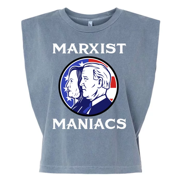 Marxist Maniacs Pro Trump Conservatives Garment-Dyed Women's Muscle Tee