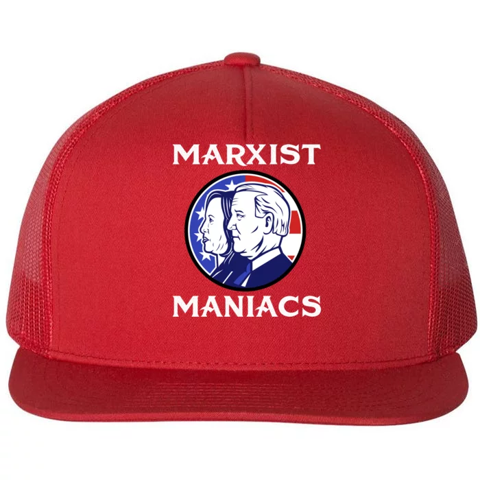 Marxist Maniacs Pro Trump Conservatives Flat Bill Trucker Hat