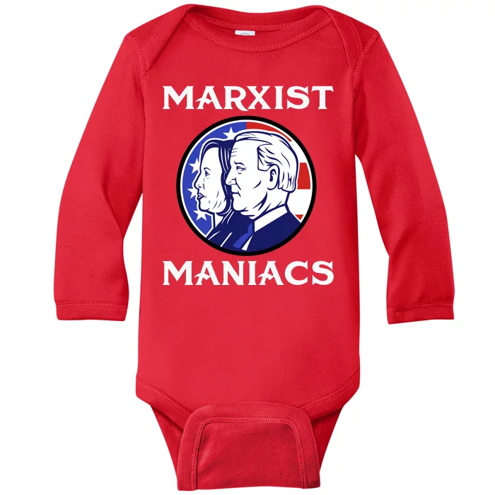 Marxist Maniacs Pro Trump Conservatives Baby Long Sleeve Bodysuit