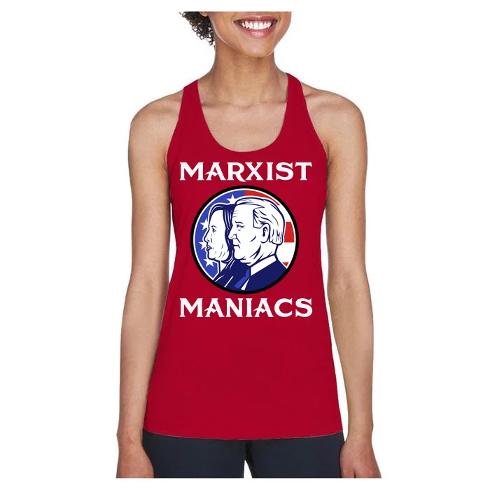 Marxist Maniacs Pro Trump Conservatives Women's Racerback Tank