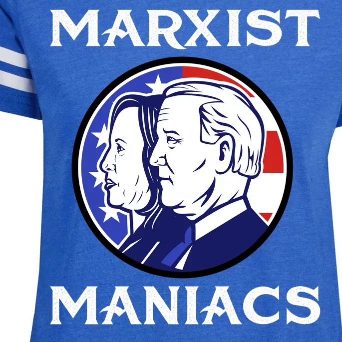 Marxist Maniacs Pro Trump Conservatives Enza Ladies Jersey Football T-Shirt