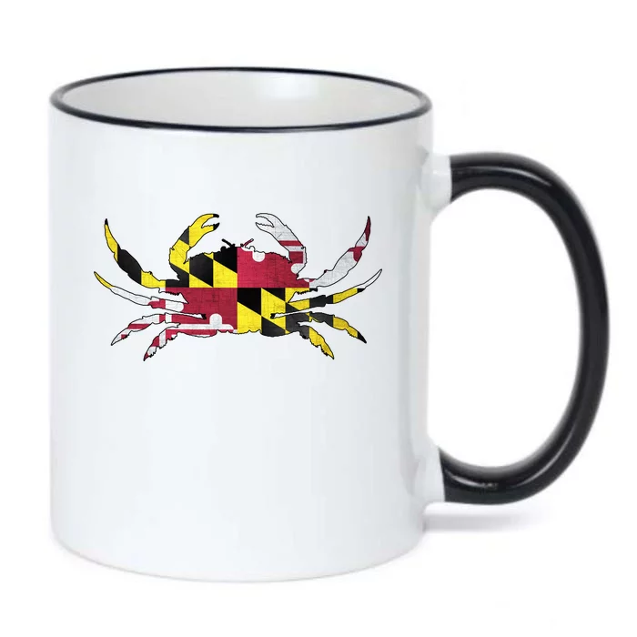 Maryland Flag Crab Black Color Changing Mug