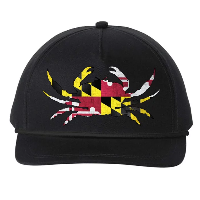 Maryland Flag Crab Snapback Five-Panel Rope Hat