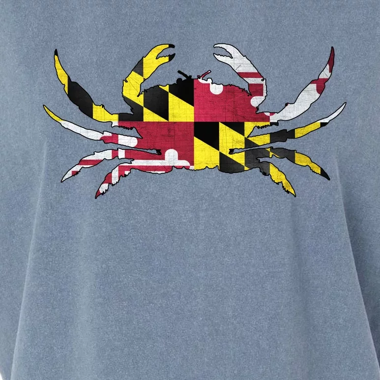 Maryland Flag Crab Garment-Dyed Women's Muscle Tee