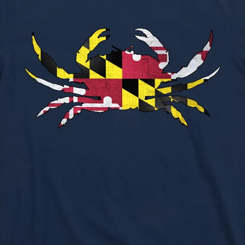 I Love Maryland Crab Maryland Flag T-Shirt