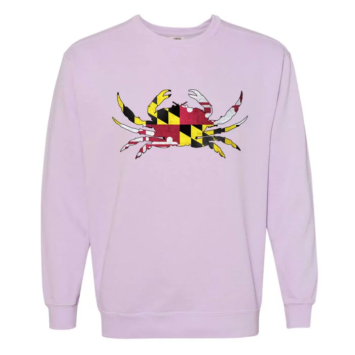 Maryland Flag Crab Garment-Dyed Sweatshirt