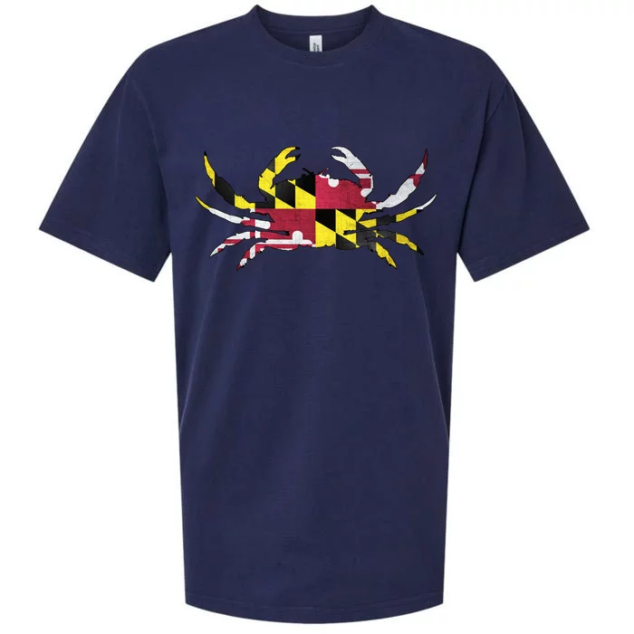 Maryland Flag Crab Sueded Cloud Jersey T-Shirt