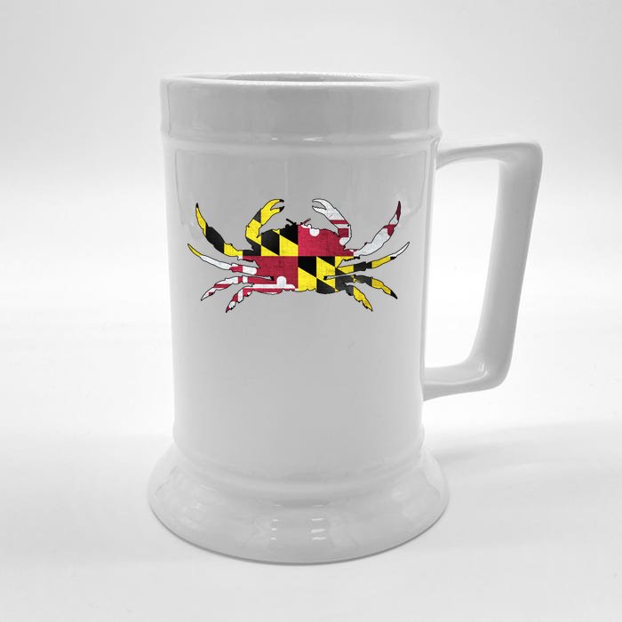 Maryland Flag Crab Front & Back Beer Stein