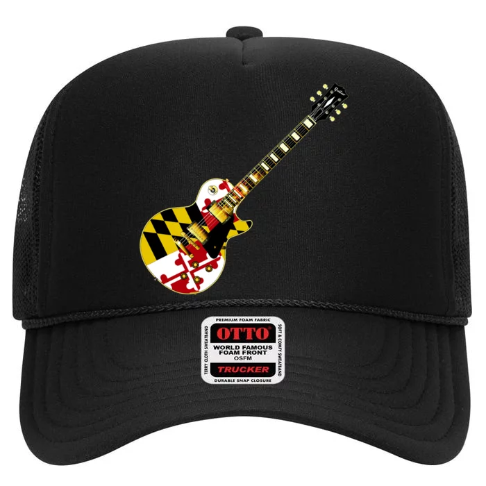 Maryland Guitar High Crown Mesh Trucker Hat