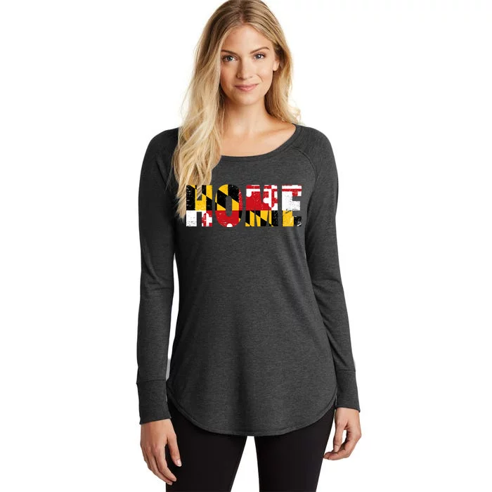 Maryland Is Home Women's Perfect Tri Tunic Long Sleeve Shirt