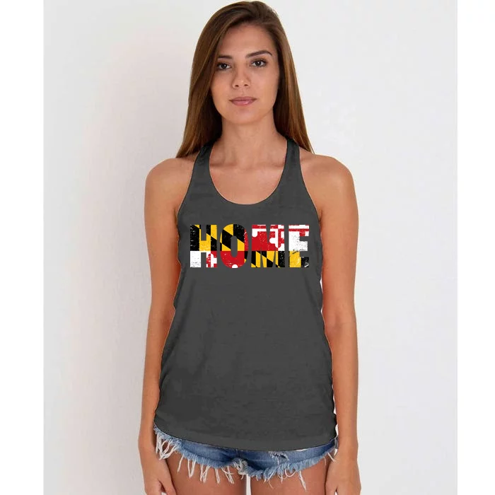 Maryland Is Home Women's Knotted Racerback Tank