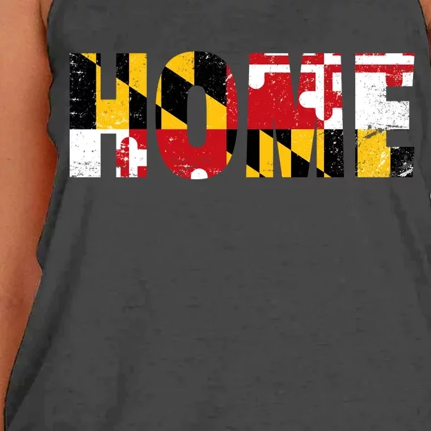 Maryland Is Home Women's Knotted Racerback Tank