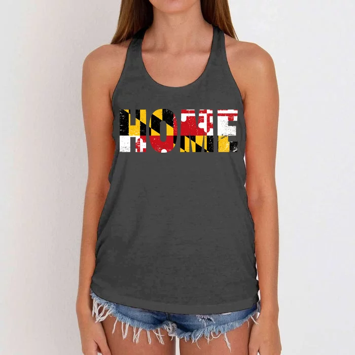 Maryland Is Home Women's Knotted Racerback Tank