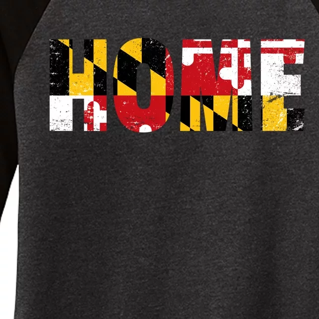 Maryland Is Home Women's Tri-Blend 3/4-Sleeve Raglan Shirt