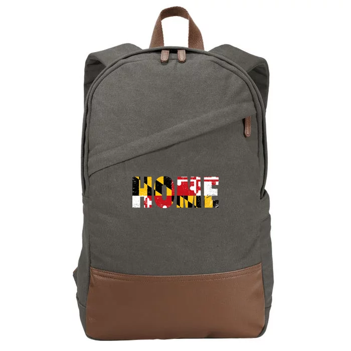 Maryland Is Home Cotton Canvas Backpack