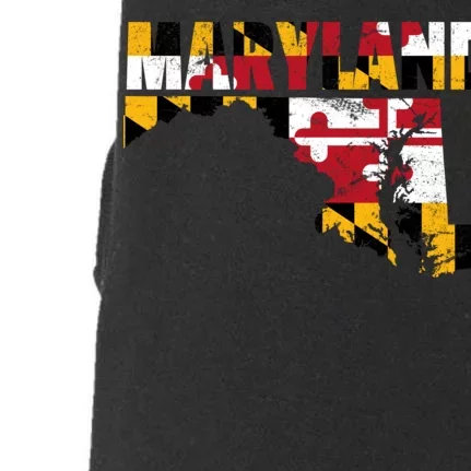 Maryland State Flag Doggie 3-End Fleece Hoodie