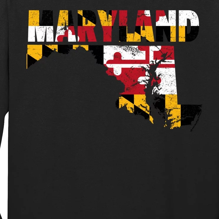 Maryland State Flag Long Sleeve Shirt