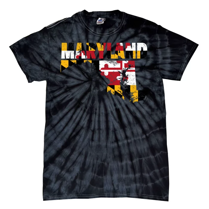 Maryland State Flag Tie-Dye T-Shirt