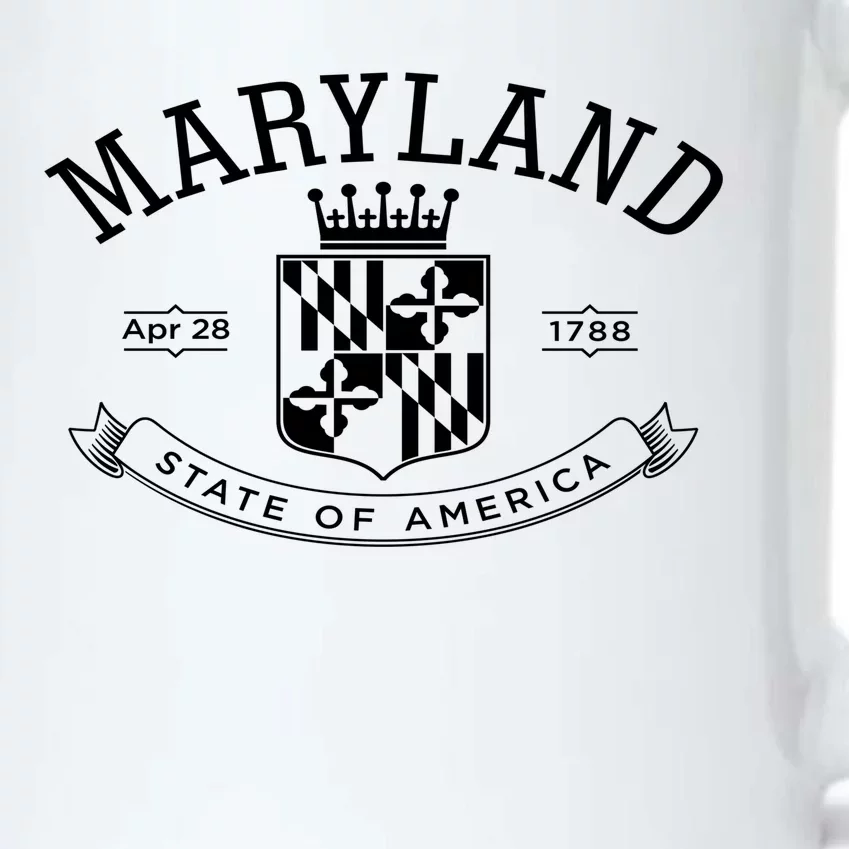 Maryland Stylized Emblem EST 1788 State of America Black Color Changing Mug