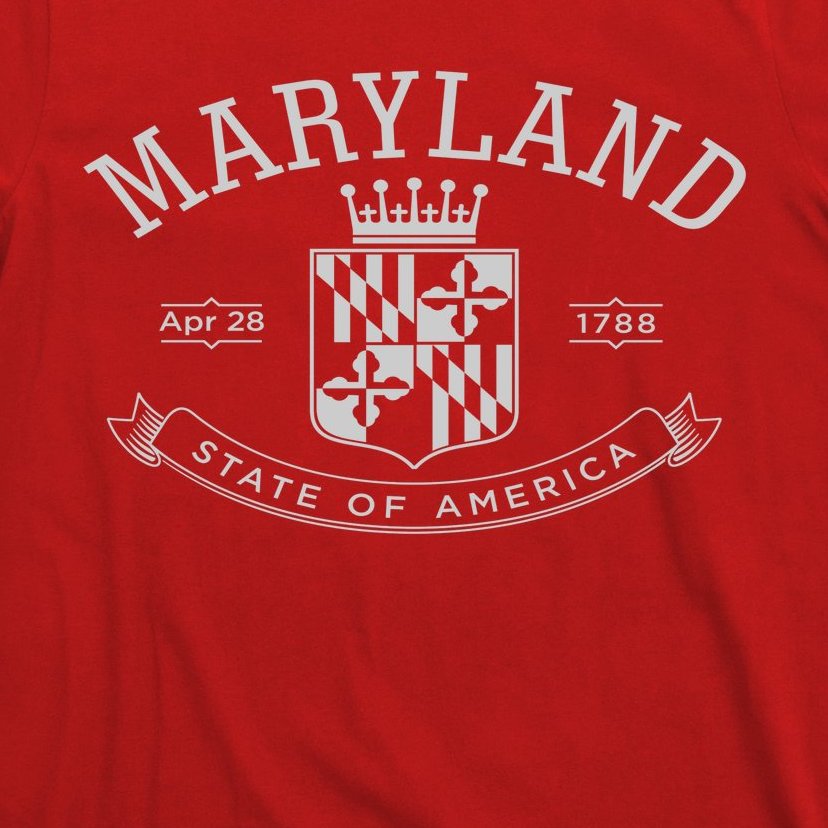 Maryland Stylized Emblem EST 1788 State of America T-Shirt