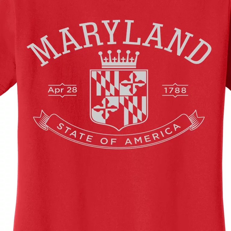 Maryland Stylized Emblem EST 1788 State of America Women's T-Shirt