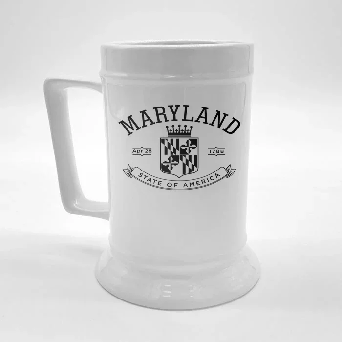 Maryland Stylized Emblem EST 1788 State of America Front & Back Beer Stein