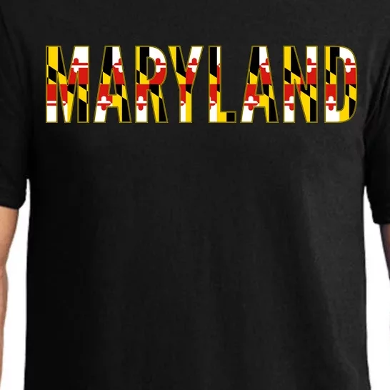 Maryland Word Flag Pajama Set