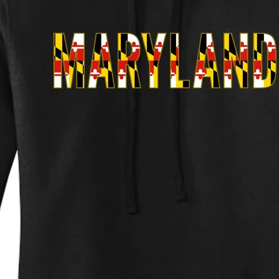 Maryland Word Flag Women's Pullover Hoodie