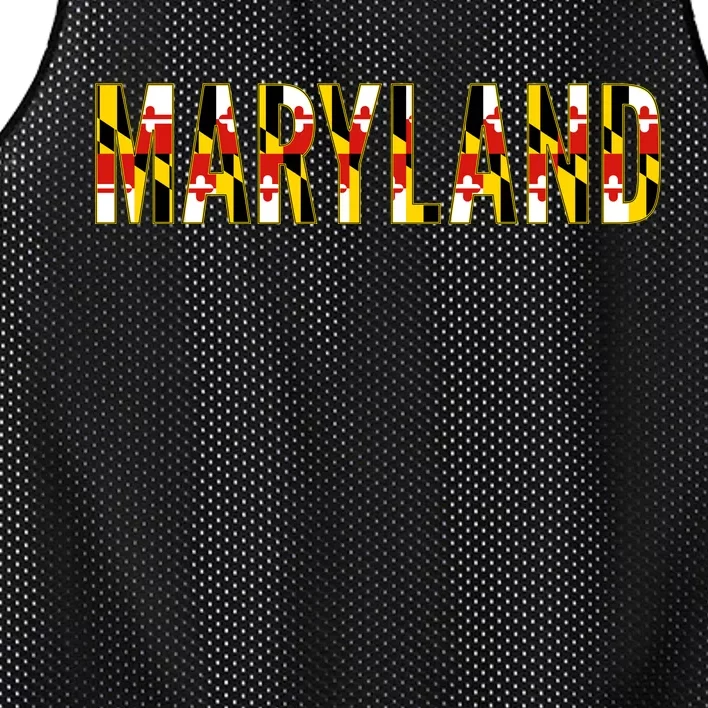 Maryland Word Flag Mesh Reversible Basketball Jersey Tank