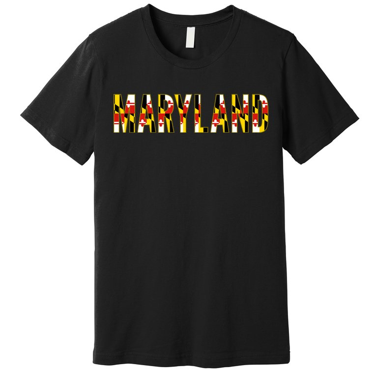 Maryland Word Flag Premium T-Shirt