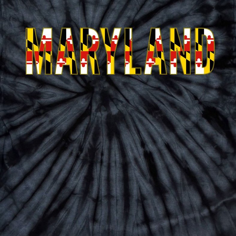 Maryland Word Flag Tie-Dye T-Shirt