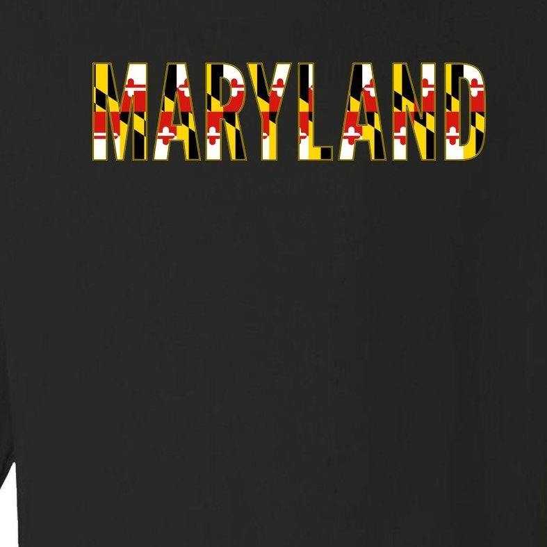 Maryland Word Flag Toddler Long Sleeve Shirt
