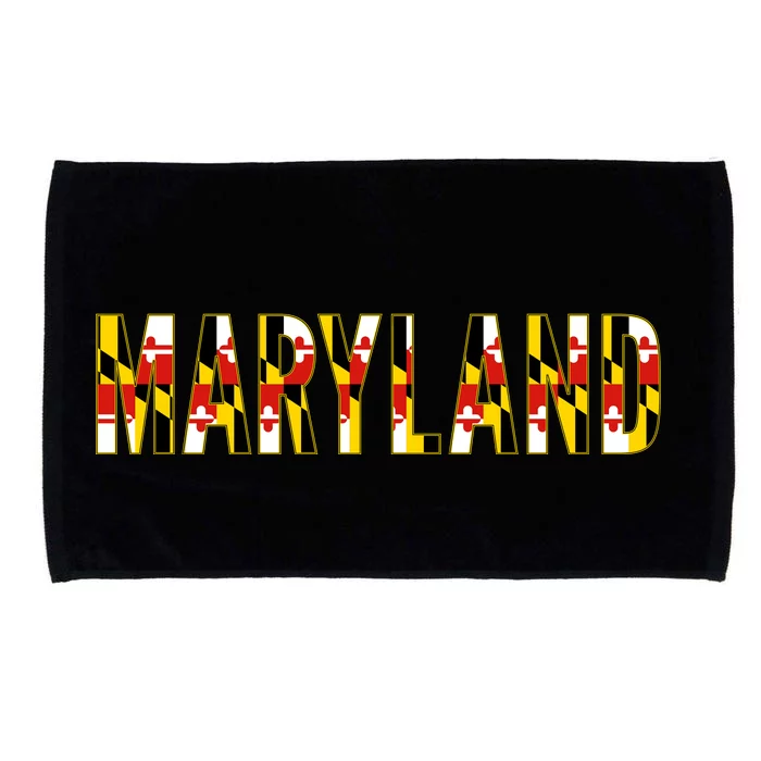 Maryland Word Flag Microfiber Hand Towel