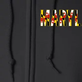 Maryland Word Flag Full Zip Hoodie