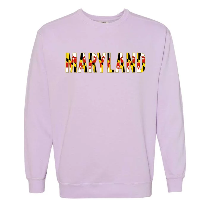 Maryland Word Flag Garment-Dyed Sweatshirt