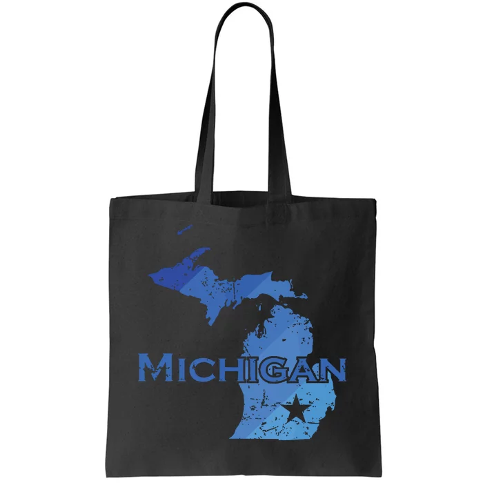 Michigan American State Outline Map Usa Tote Bag