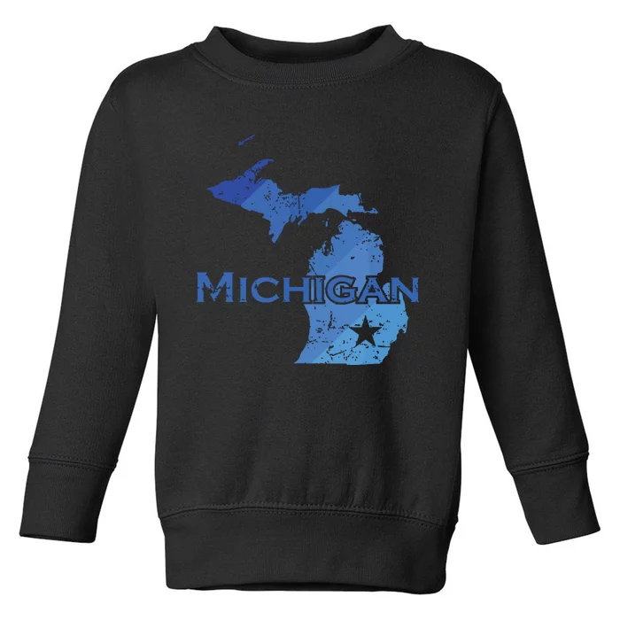 Michigan American State Outline Map Usa Toddler Sweatshirt