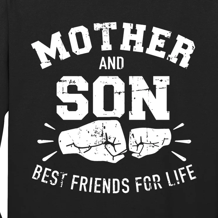 Mother And Son Best Friends For Life Mom Cute Gift Long Sleeve Shirt