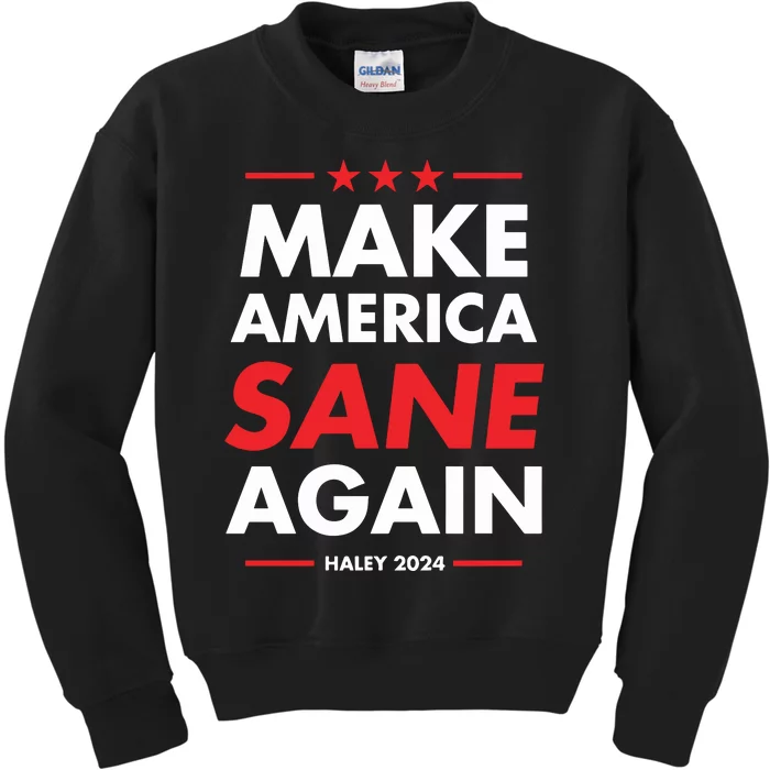 Make America Sane Again Haley 2024 Kids Sweatshirt