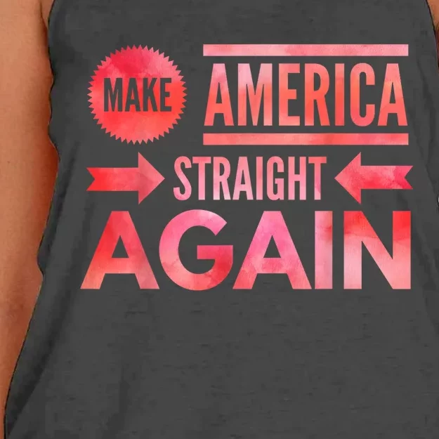 Make America Straight Again Women's Knotted Racerback Tank