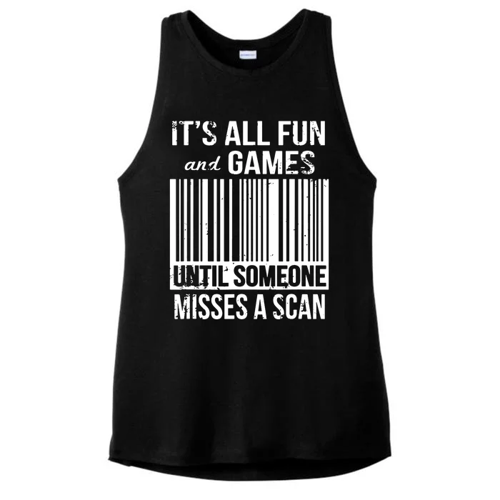 Misses A Scan Postal Worker Ladies Tri-Blend Wicking Tank