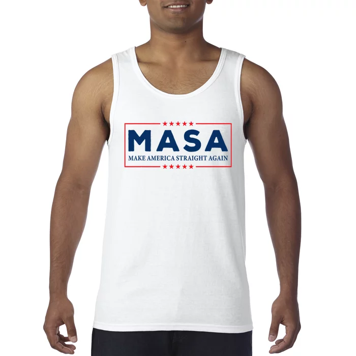 Make America Straight Again MASA 4th Of July Tank Top