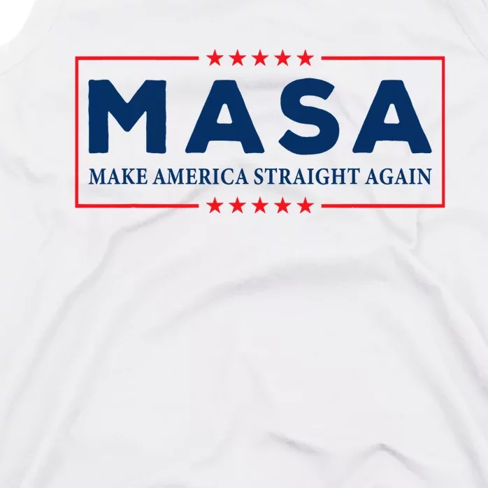 Make America Straight Again MASA 4th Of July Tank Top