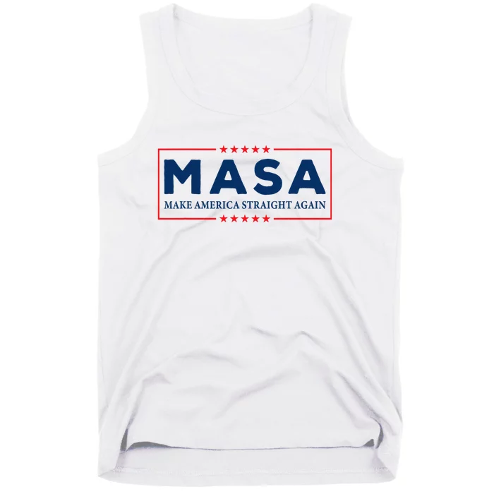 Make America Straight Again MASA 4th Of July Tank Top