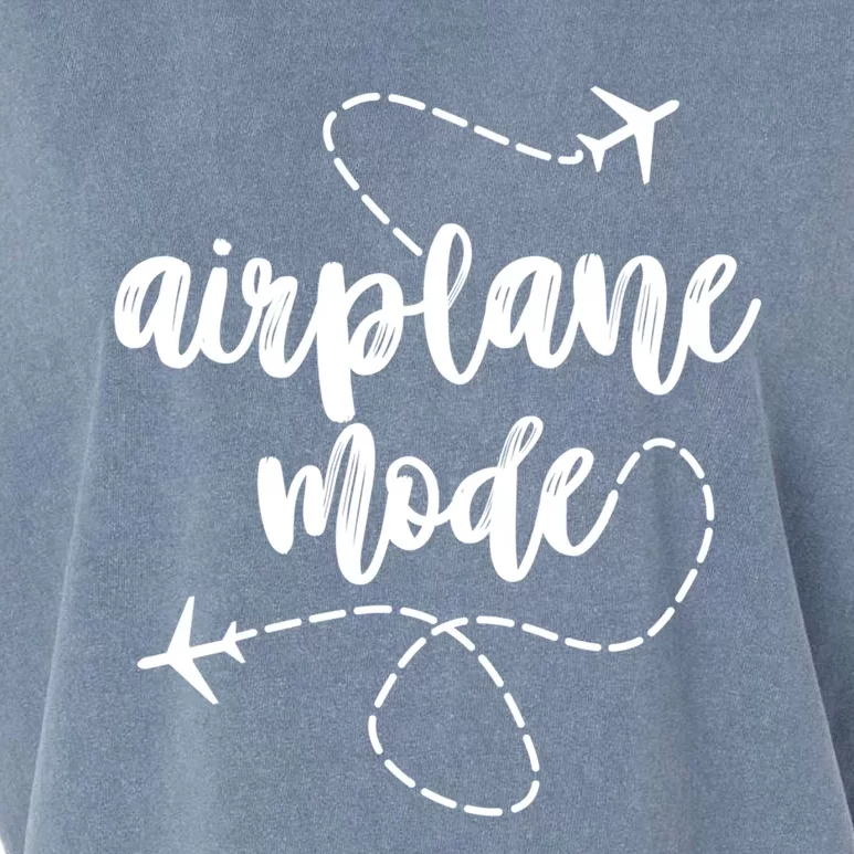 Mode Airplane Summer Vacation Travel Airplane Funny Gift Garment-Dyed Women's Muscle Tee