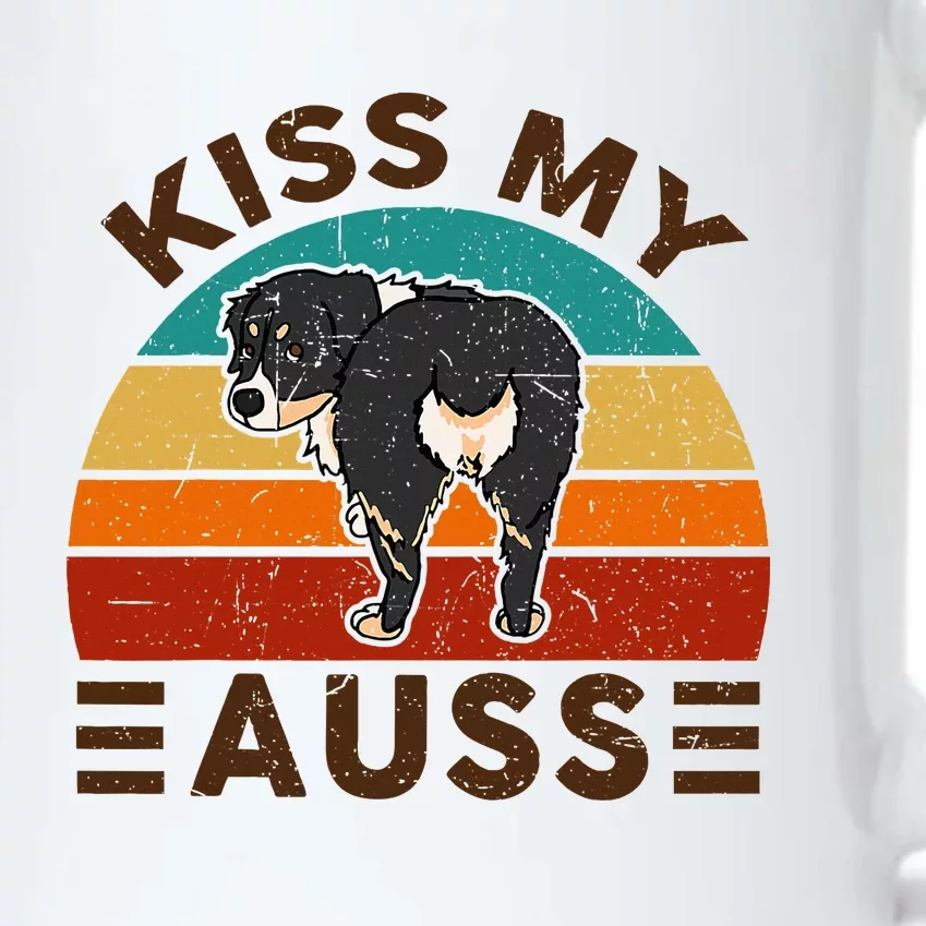 Mini Australian Shepherd Kiss My Auss Funnny Dog Black Color Changing Mug